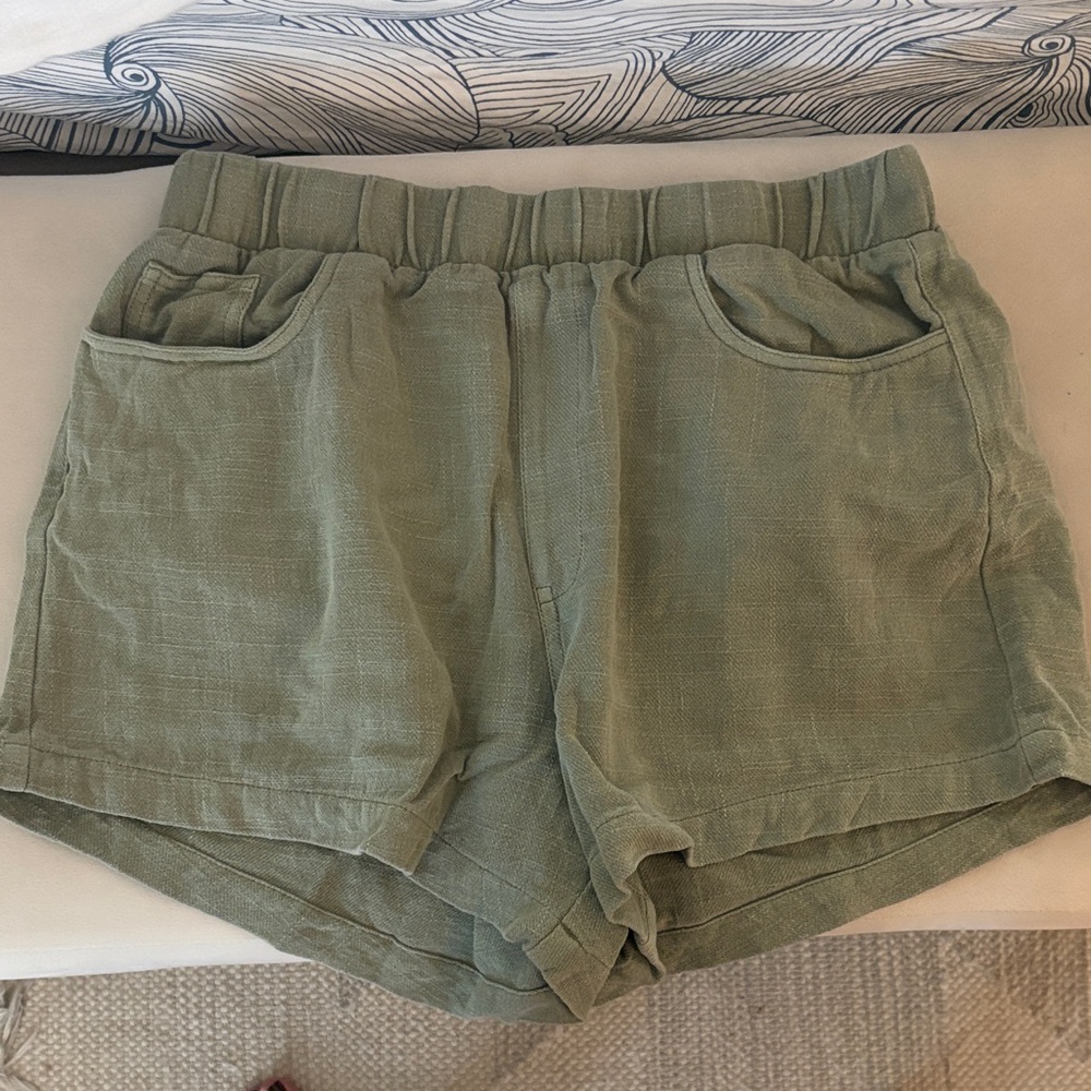 Blank NYC Sage Green High Waist Shorts